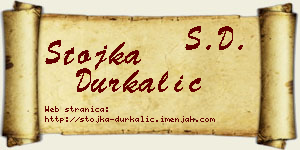 Stojka Durkalić vizit kartica
